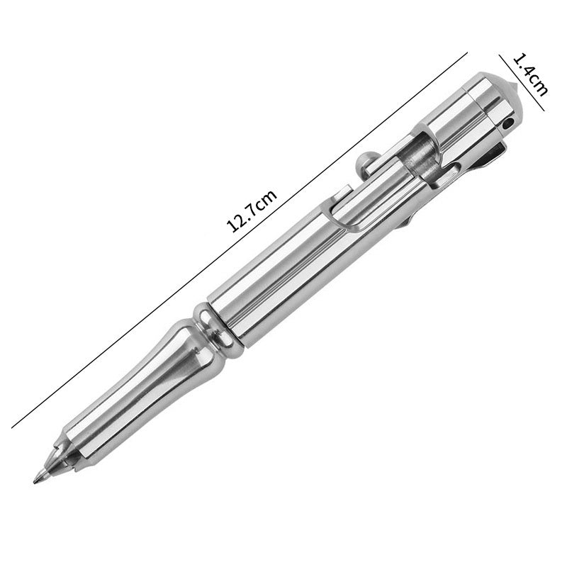 Stainless Steel EDC Tactical Self-Defense Pen with 3 Refills Silver