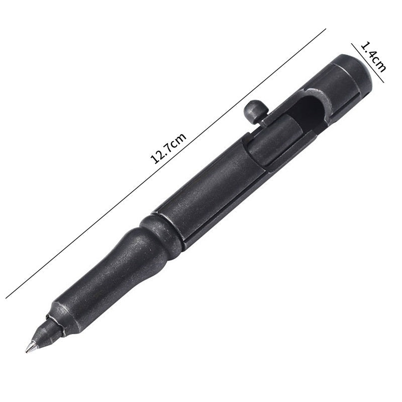 Stainless Steel EDC Tactical Self-Defense Pen with 3 Refills Black