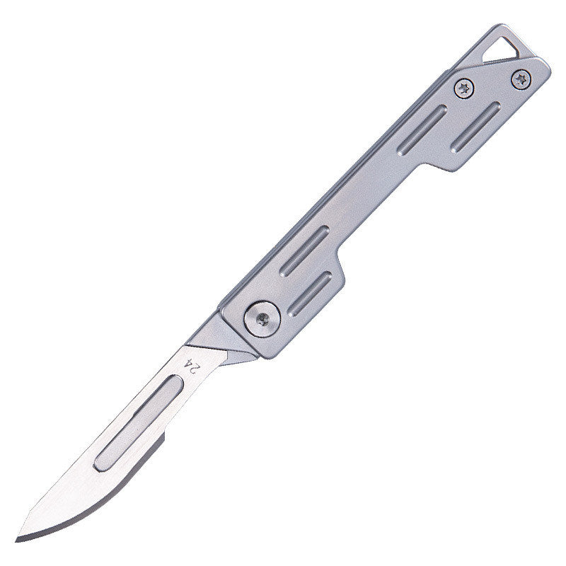 Mini Portable EDC Stainless Steel Utility Knife Folding with 10 Blades