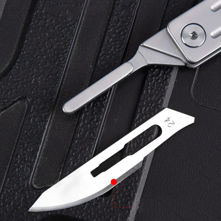 Mini Portable EDC Stainless Steel Utility Knife Folding with 10 Blades