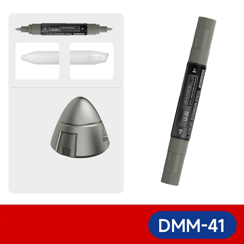 Stedi Dual-Tip Metallic Model Markers, Water-Based, 3-Pack Titanium Steel