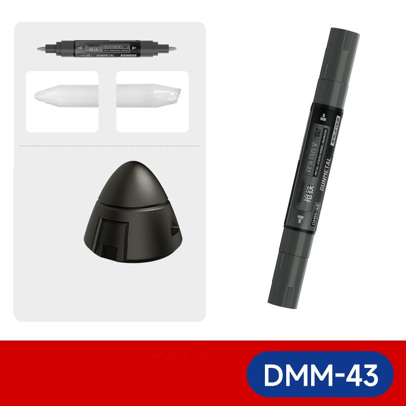 Stedi Dual-Tip Metallic Model Markers, Water-Based, 3-Pack Gunmetal