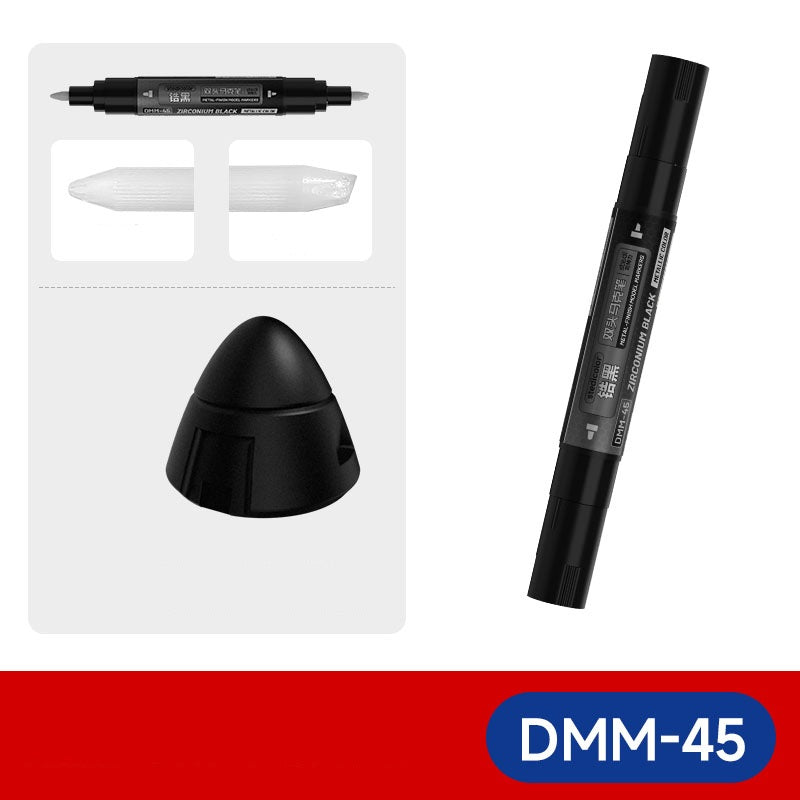 Stedi Dual-Tip Metallic Model Markers, Water-Based, 3-Pack Zircon Black
