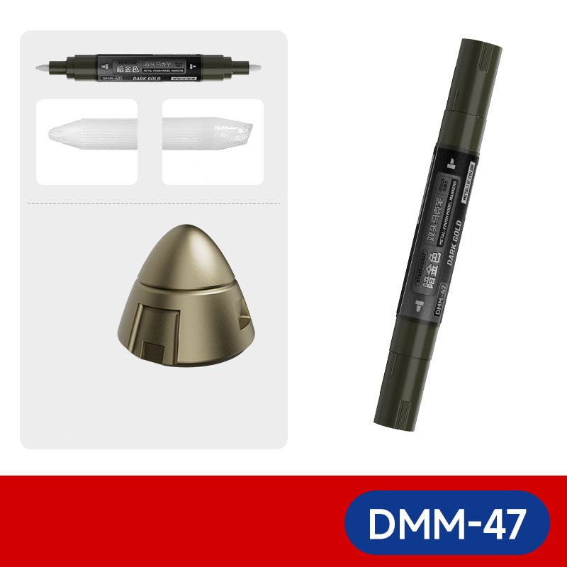 Stedi Dual-Tip Metallic Model Markers, Water-Based, 3-Pack Dark Gold
