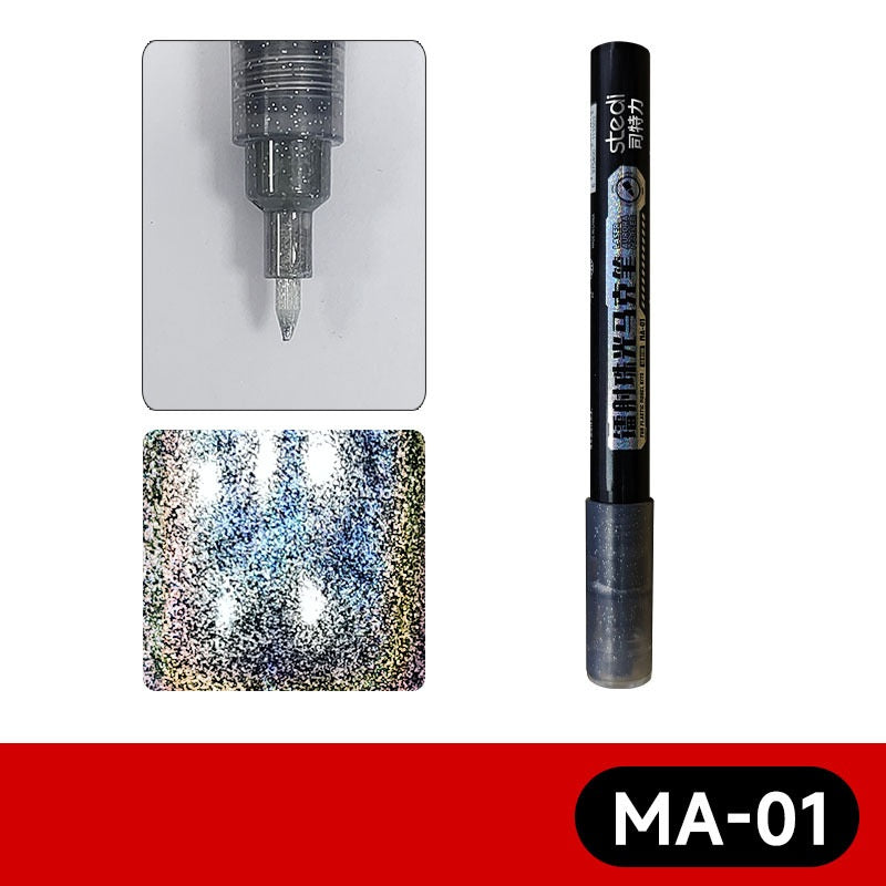 Stedi Holographic Pearlescent Model Markers, Water-Based, 2-Pack Silver