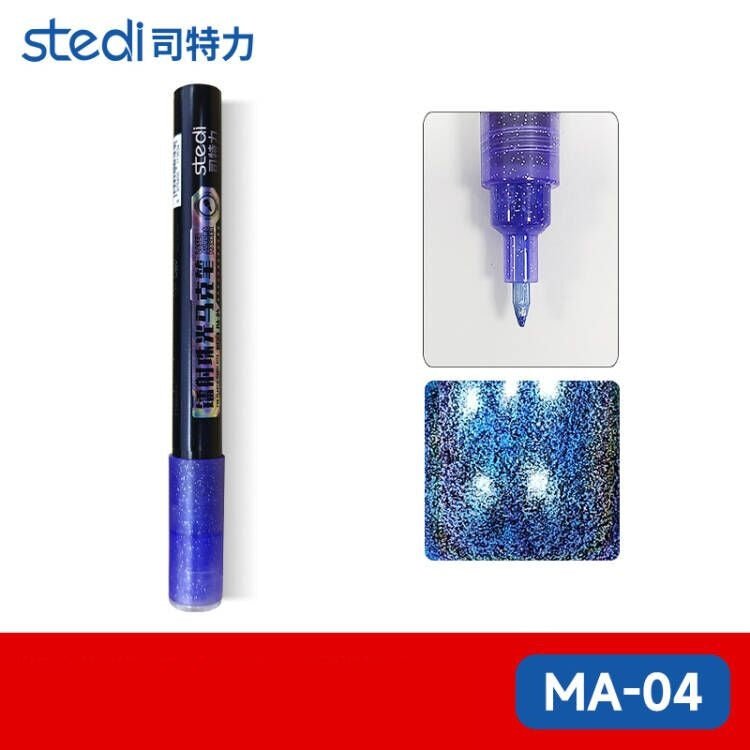 Stedi Holographic Pearlescent Model Markers, Water-Based, 2-Pack Blue