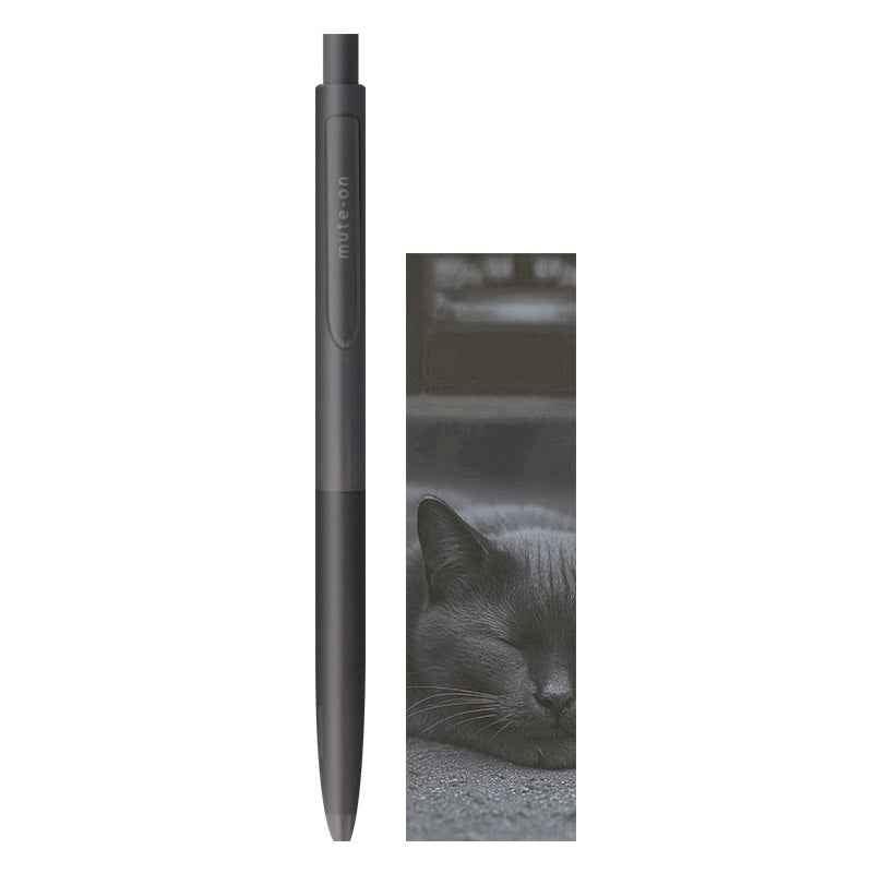 Sun-Star Mute-on Silent Gel Ink Ballpoint Pen 0.5mm Black