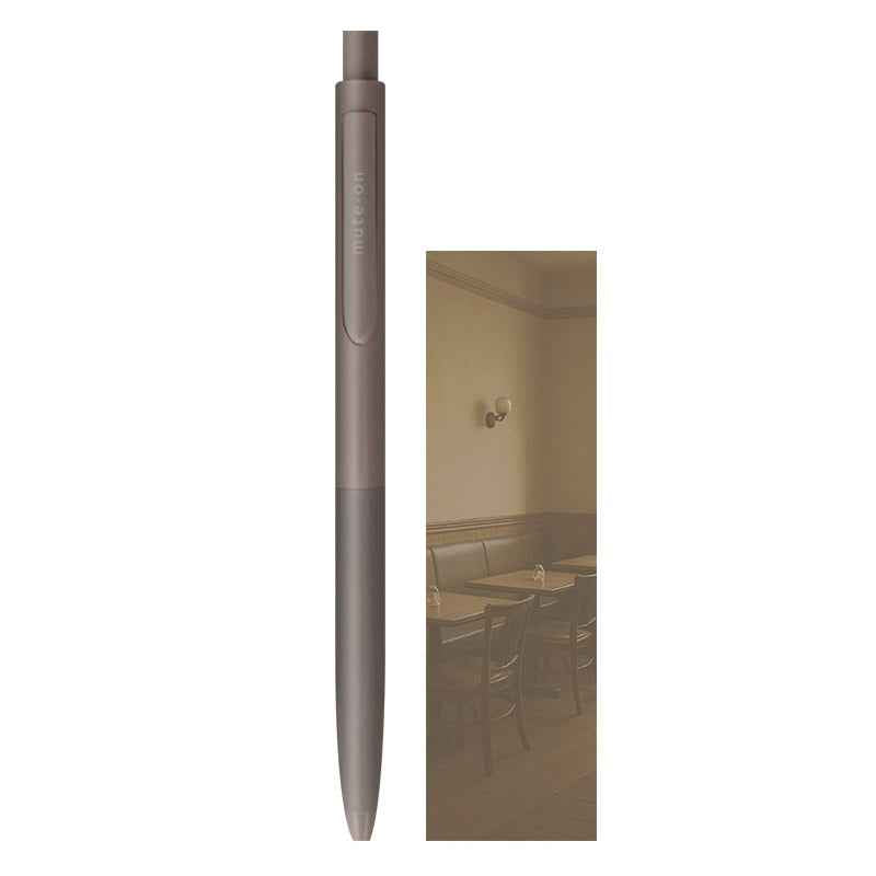Sun-Star Mute-on Silent Gel Ink Ballpoint Pen 0.5mm Brown