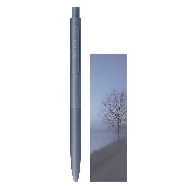 Sun-Star Mute-on Silent Gel Ink Ballpoint Pen 0.5mm Blue