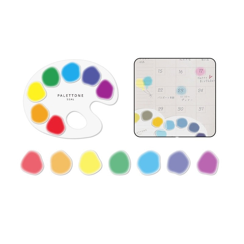 Sun-Star PALETTONE Stickers PET Paint Palette Style 70pcs Beginning Paints