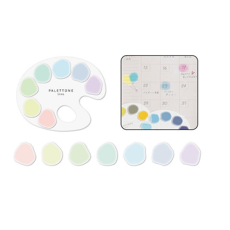 Sun-Star PALETTONE Stickers PET Paint Palette Style 70pcs Fluffy Cotton Candy