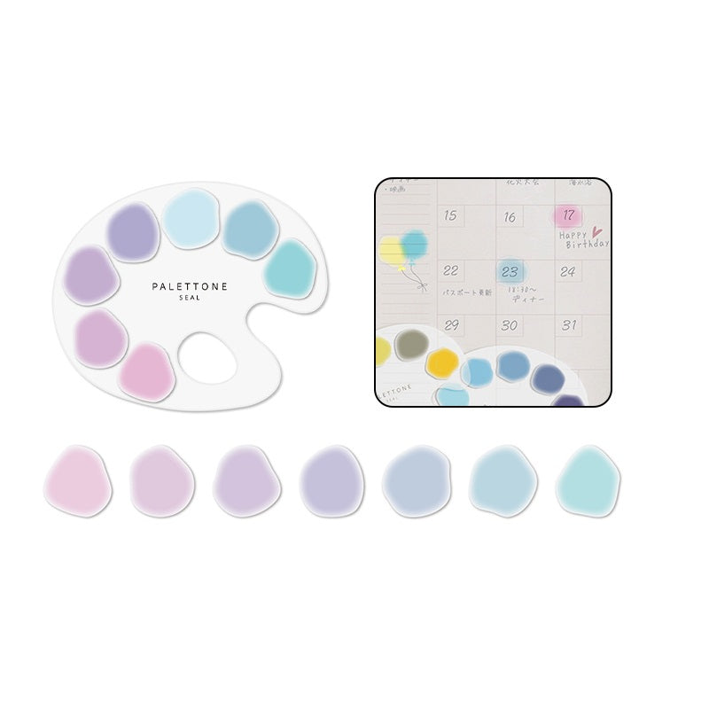 Sun-Star PALETTONE Stickers PET Paint Palette Style 70pcs Sparkling Amber Sugar