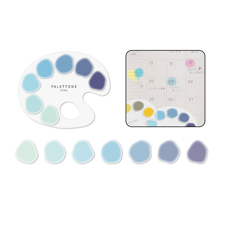 Sun-Star PALETTONE Stickers PET Paint Palette Style 70pcs Sky in a Puddle