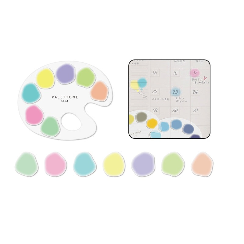 Sun-Star PALETTONE Stickers PET Paint Palette Style 70pcs Colorful Confetti