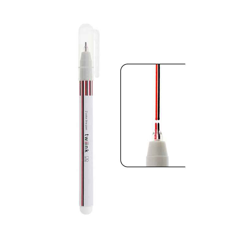Sun-Star Twiink 2-Color Line Marker Pen Red x Black