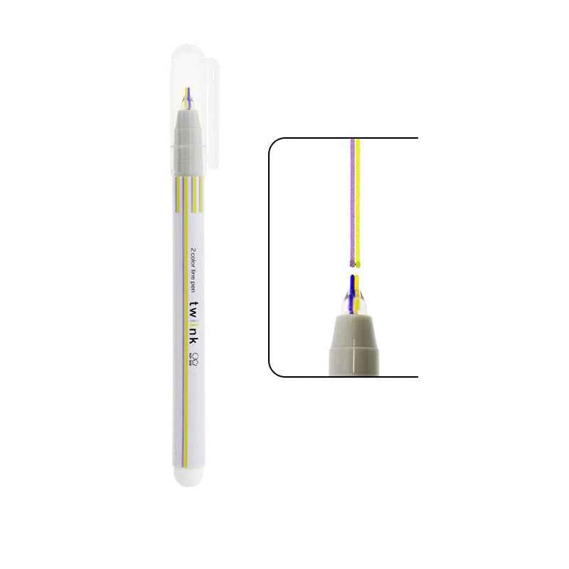 Sun-Star Twiink 2-Color Line Marker Pen Light Purple x Yellow
