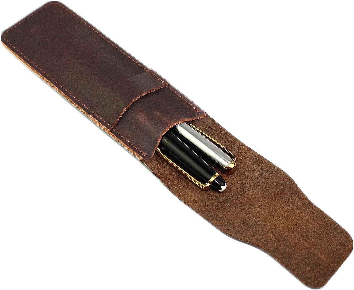 Leather Fountain Pen Pouch Case Small