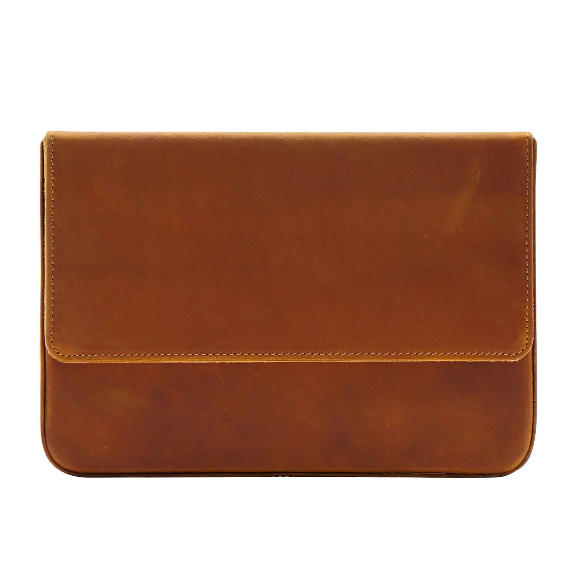 Leather Pen Case Storage with 12 Slots Brown
