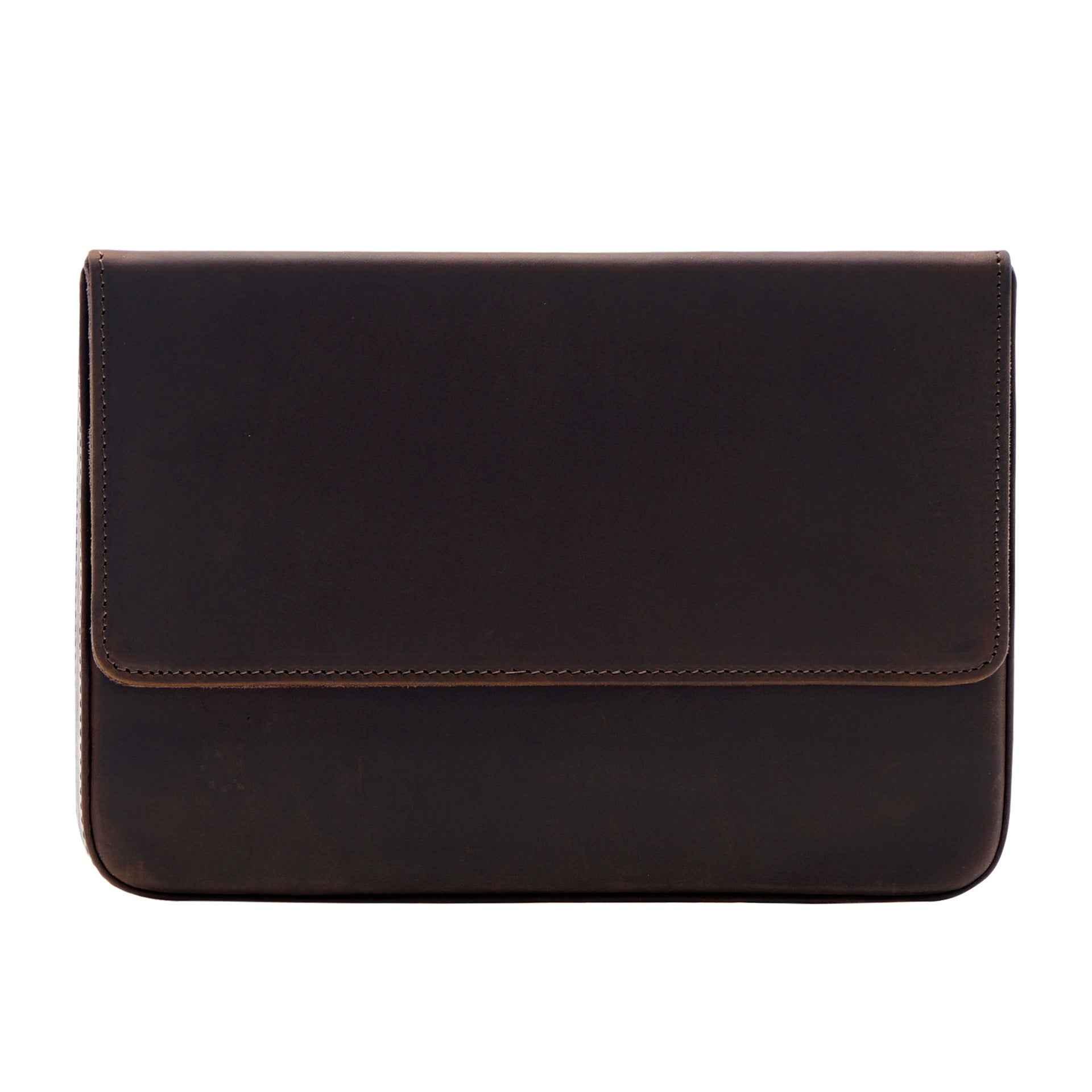 Leather Pen Case Storage with 12 Slots Coffee