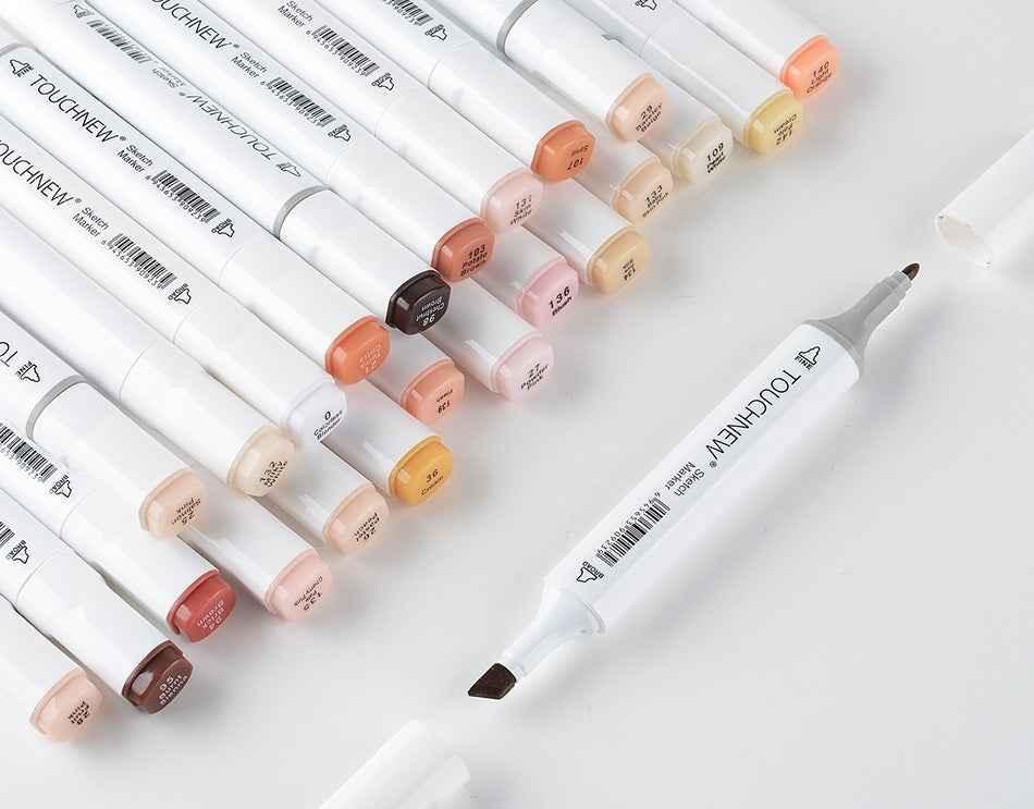 TOUCHNEW 24 Colors Skin Tone Art Alcohol Markers