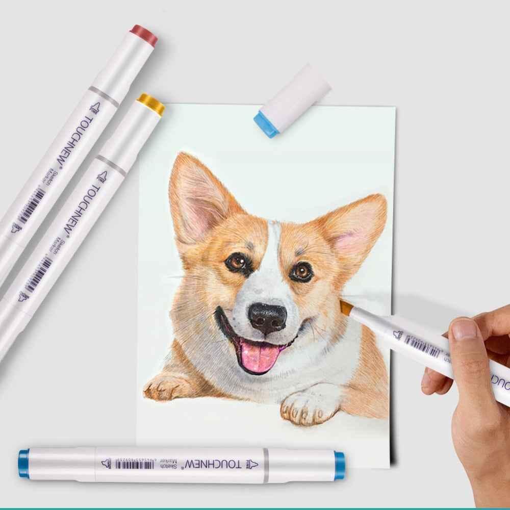 TOUCHNEW Sketch Markers 48 Color Animation Set for Adult Art Drawing Sketching
