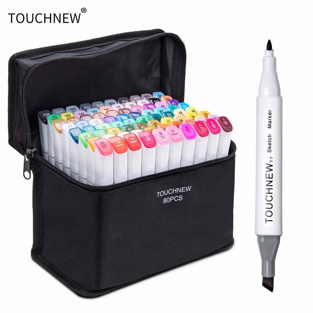 TOUCHNEW T7 80 Colors Alcohol Based Sketch Art Markers Manga Animation
