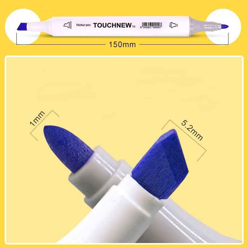 TOUCHNEW T8 12 Color Markers Pens Alcohol Based for Art Drawing Kids Students