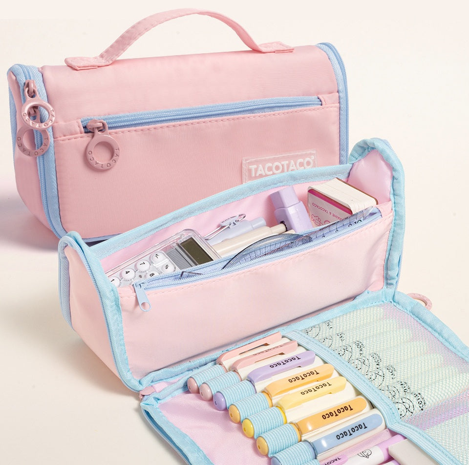 TACOTACO Large-Capacity Expandable Pencil Case – Stationery Pouch | 230 × 105 × 70mm | School, Studio & Desk Organiser