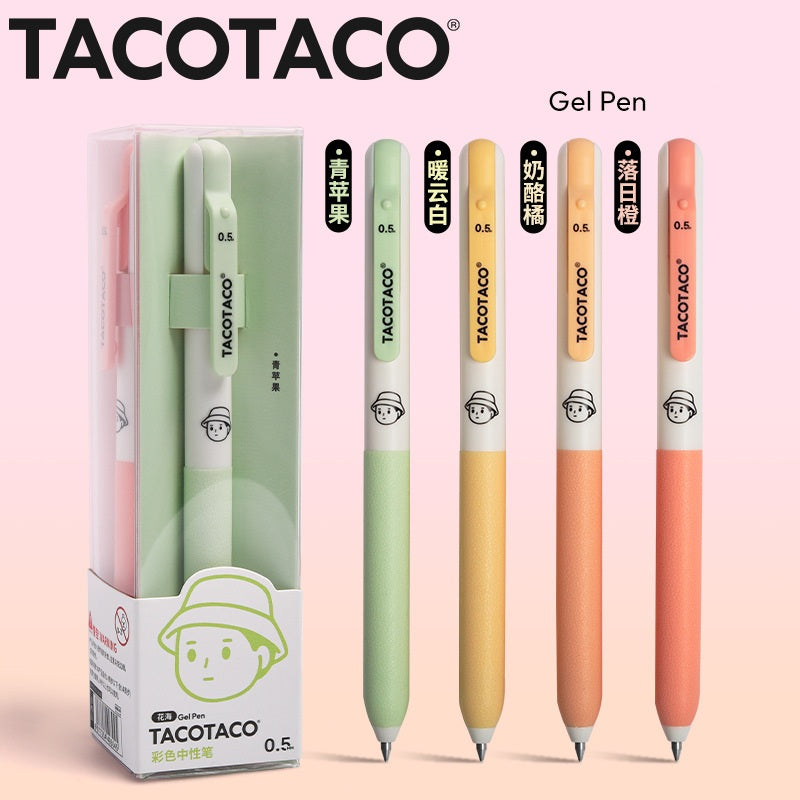 TACOTACO Retractable Colour Gel Pen Set – 12-Colour Pack | 0.5mm Click Gel Ink | Student Note-Taking, Journaling & Colour-Coded Study