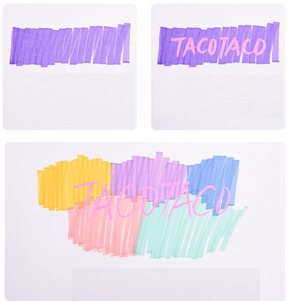 TACOTACO Dual-Tip Layering Highlighter Set – 10-Pen Collection | Overlapping Colour Blending for Journaling, Study Notes & Hand Lettering