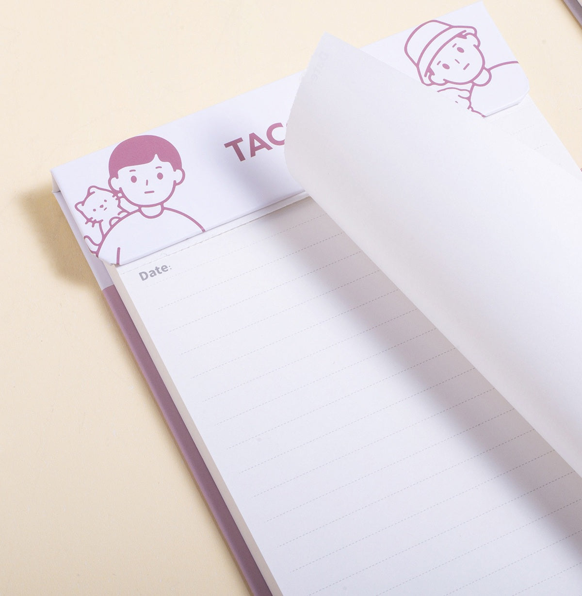 TACOTACO Magnetic Refillable Notebook – 80 Sheets 100gsm | 4 Page Styles: Blank / Dot Grid / Grid / Lined | Perforated Tearout | Pen Elastic Band | 193 × 139mm