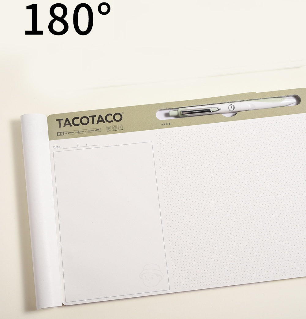 TACOTACO A4 Daily Planner & Idea Notebook | Desk Notepad with Pen Slot | 60 Sheets | 210×297mm | 2-Pack