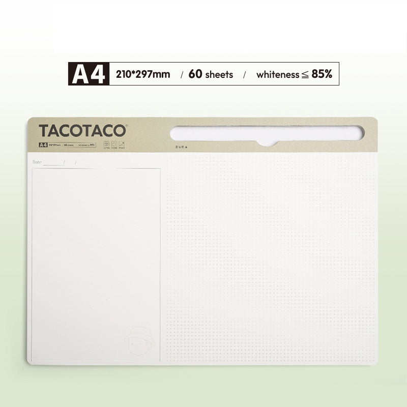 TACOTACO A4 Daily Planner & Idea Notebook | Desk Notepad with Pen Slot | 60 Sheets | 210×297mm | 2-Pack Green