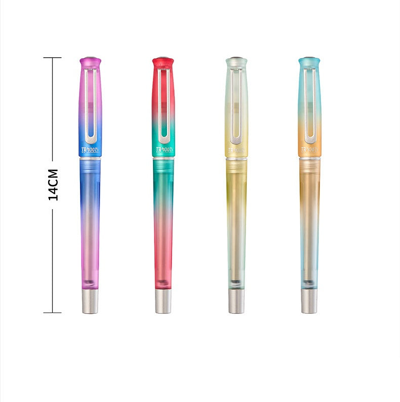 TANOOCI Cocktail Series Gel Pen – Magnetic Metal Grip, Gradient Design, 0.5mm Quick-Dry Black Ink 4 PACK