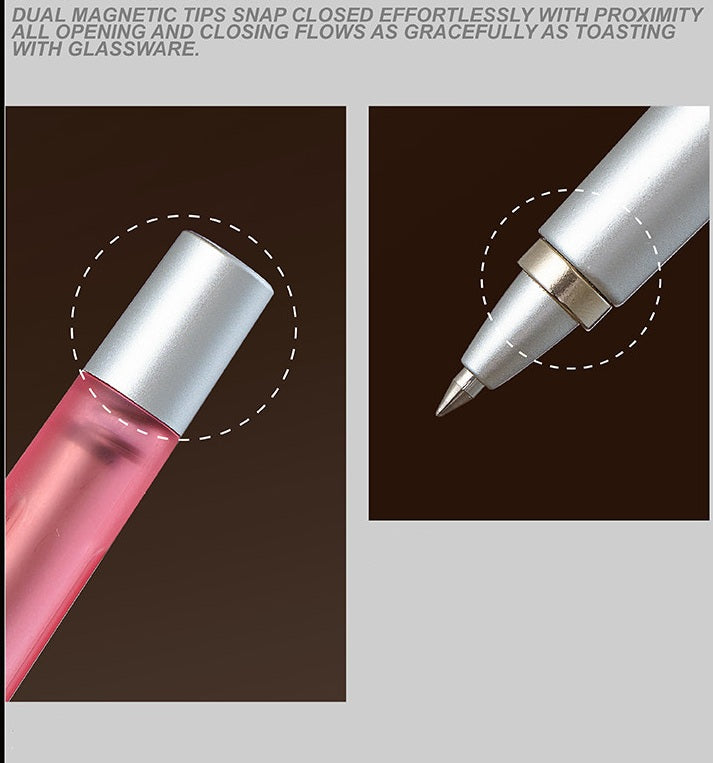 TANOOCI Cocktail Series Gel Pen – Magnetic Metal Grip, Gradient Design, 0.5mm Quick-Dry Black Ink