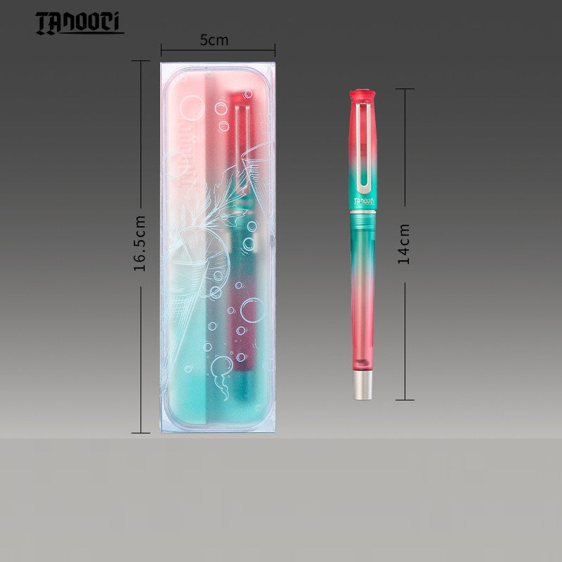 TANOOCI Cocktail Series Gel Pen – Magnetic Metal Grip, Gradient Design, 0.5mm Quick-Dry Black Ink Violet Fizz