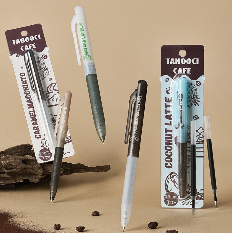 TANOOCI TBX-105 Coffee Scented Gel Pen 0.5MM 4 Pack