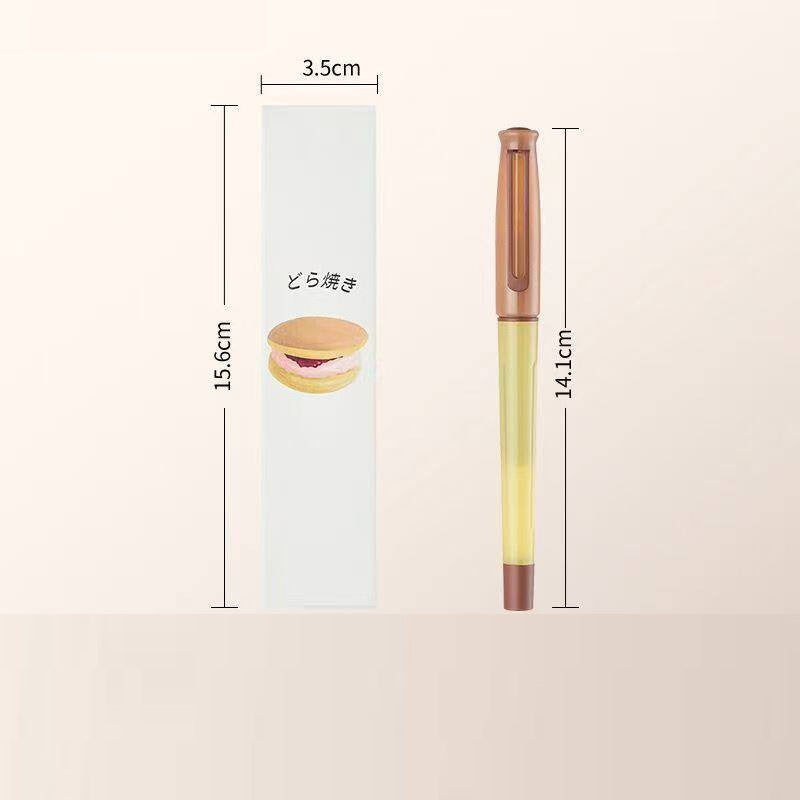 TANOOCI Wagashi Japanese Sweets Gel Pen | Magnetic Cap | 0.5mm Bullet Tip Black Ink | Includes 2 Refills Dorayaki