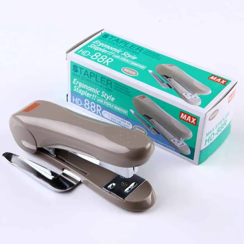 MAX Stapler HD88R Ergonomic Style with Staple Remover Beige