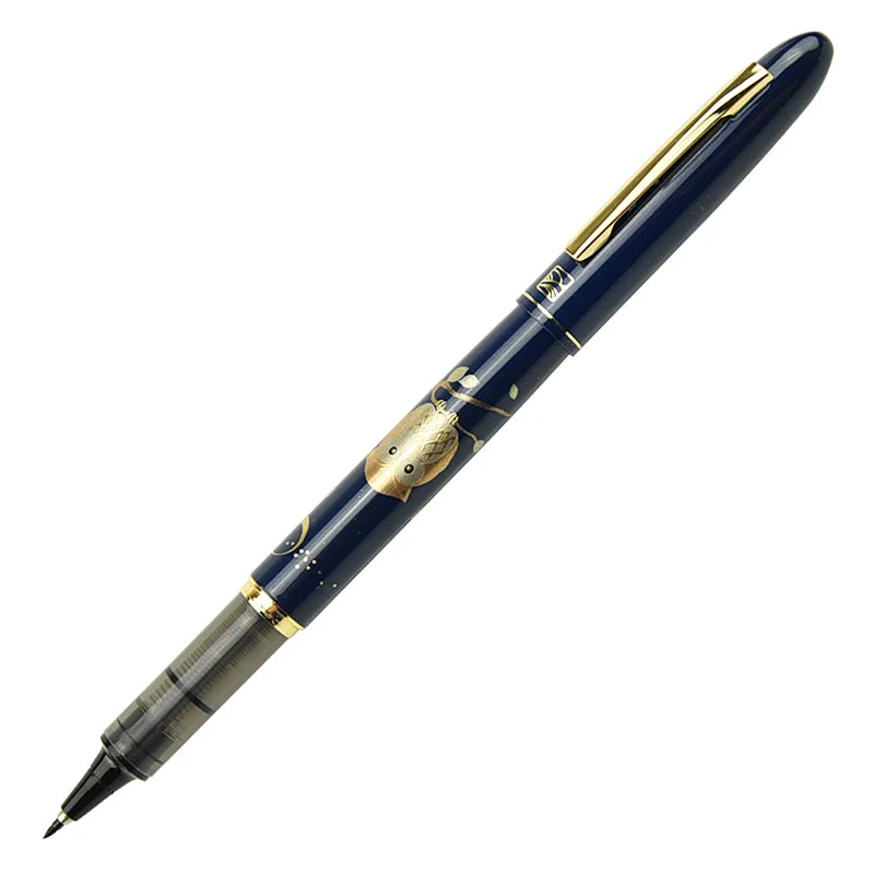 Kuretake Brush Lettering Tegami Pen - Owl (ER186) Dark Blue
