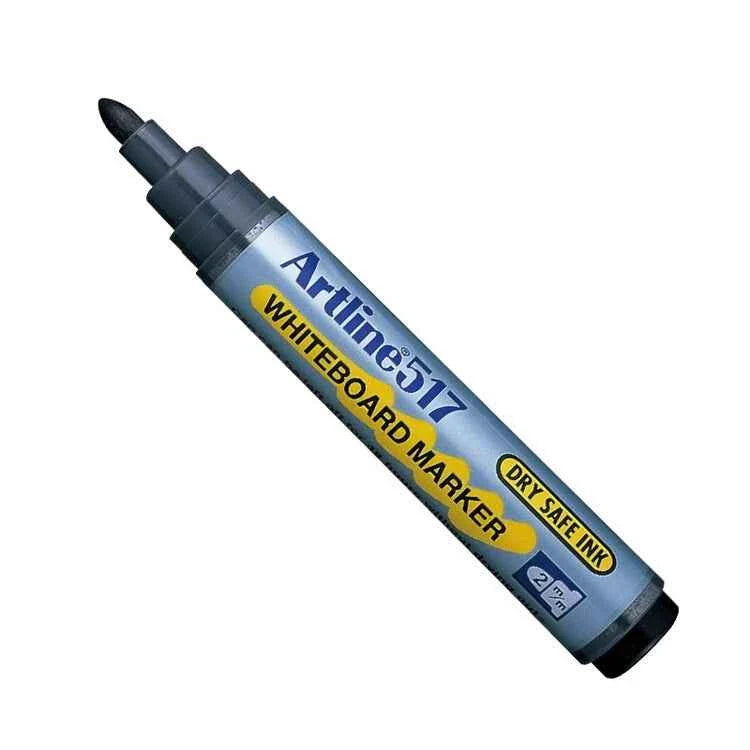 Artline 517 Day-Safe Whiteboard Markers | 2.0mm Bullet Tip | 4 Pack 4 Black