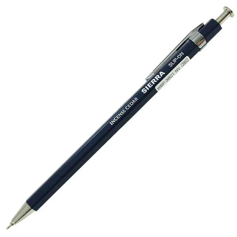 Slip-On Sierra Wooden Axis Ballpoint Pen - 0.5mm - Large Navy Blue