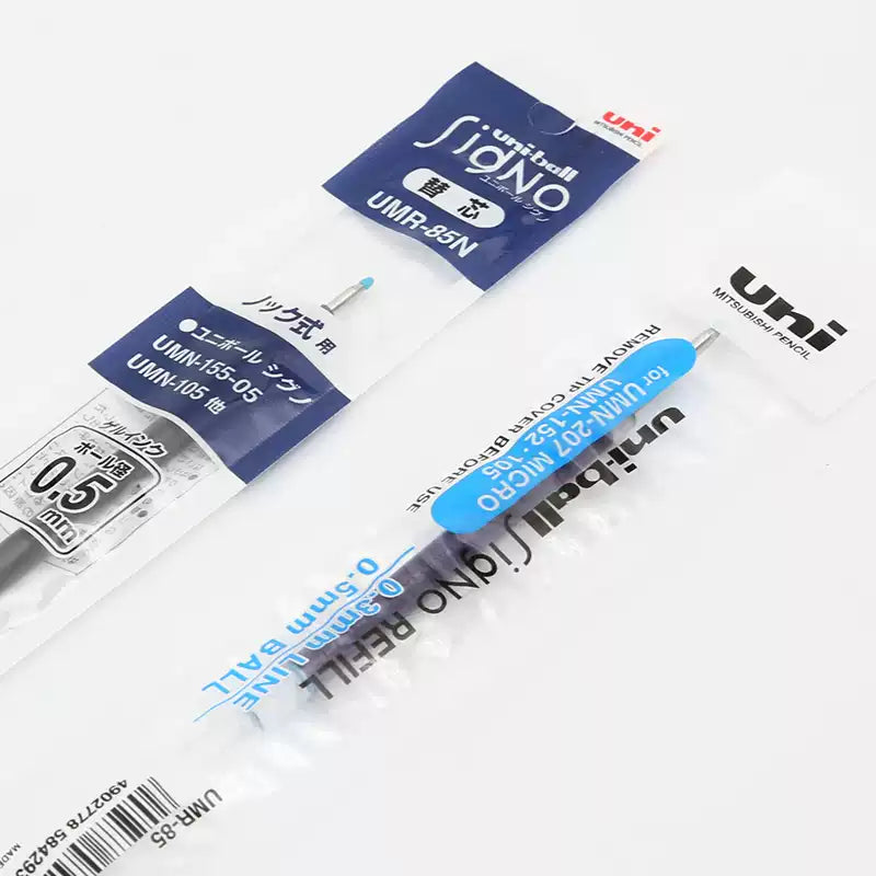 Uni-ball Signo UMR-85N Gel Pen Refill 0.5mm Black/Red/Blue 10 Pack