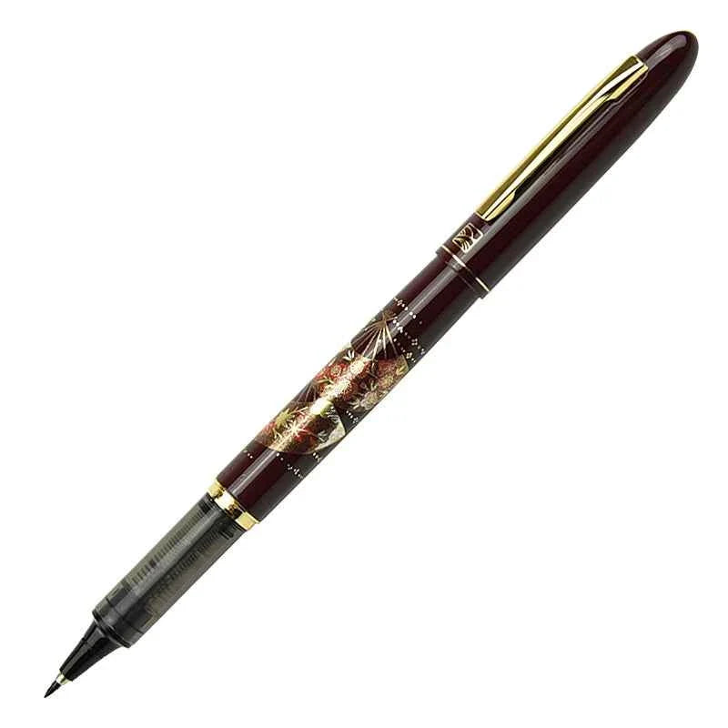 Kuretake Brush Letter Tegami Pen - Folding Fan (ER186) Black