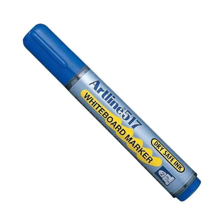 Artline 517 Day-Safe Whiteboard Markers | 2.0mm Bullet Tip | 4 Pack 4 Blue