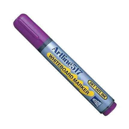 Artline 517 Day-Safe Whiteboard Markers | 2.0mm Bullet Tip | 4 Pack 4 Purple