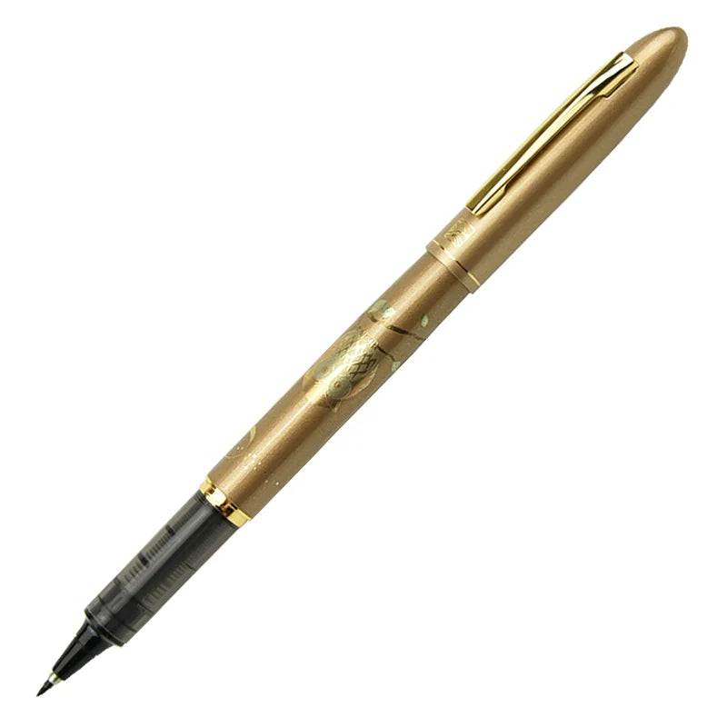 Kuretake Brush Lettering Tegami Pen - Owl (ER186) Gold