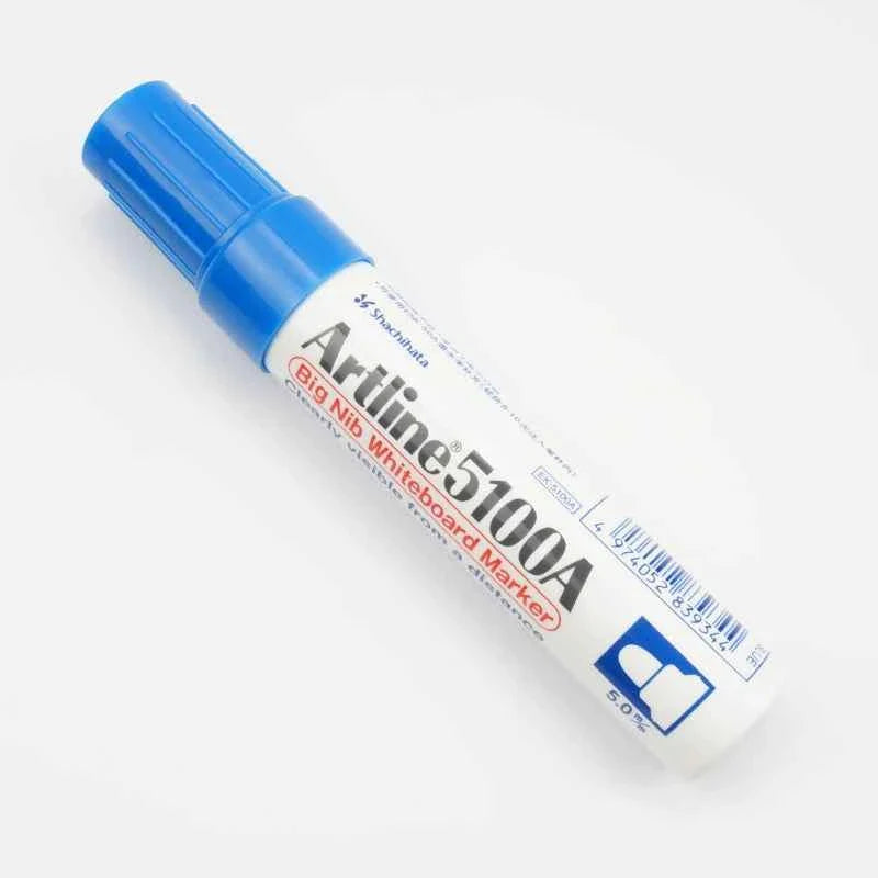 Artline 5100A Big Nib Whiteboard Markers - 5.0mm Bullet Tip - 4 Pack 4 Blue
