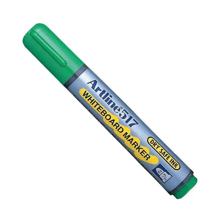 Artline 517 Day-Safe Whiteboard Markers | 2.0mm Bullet Tip | 4 Pack 4 Green