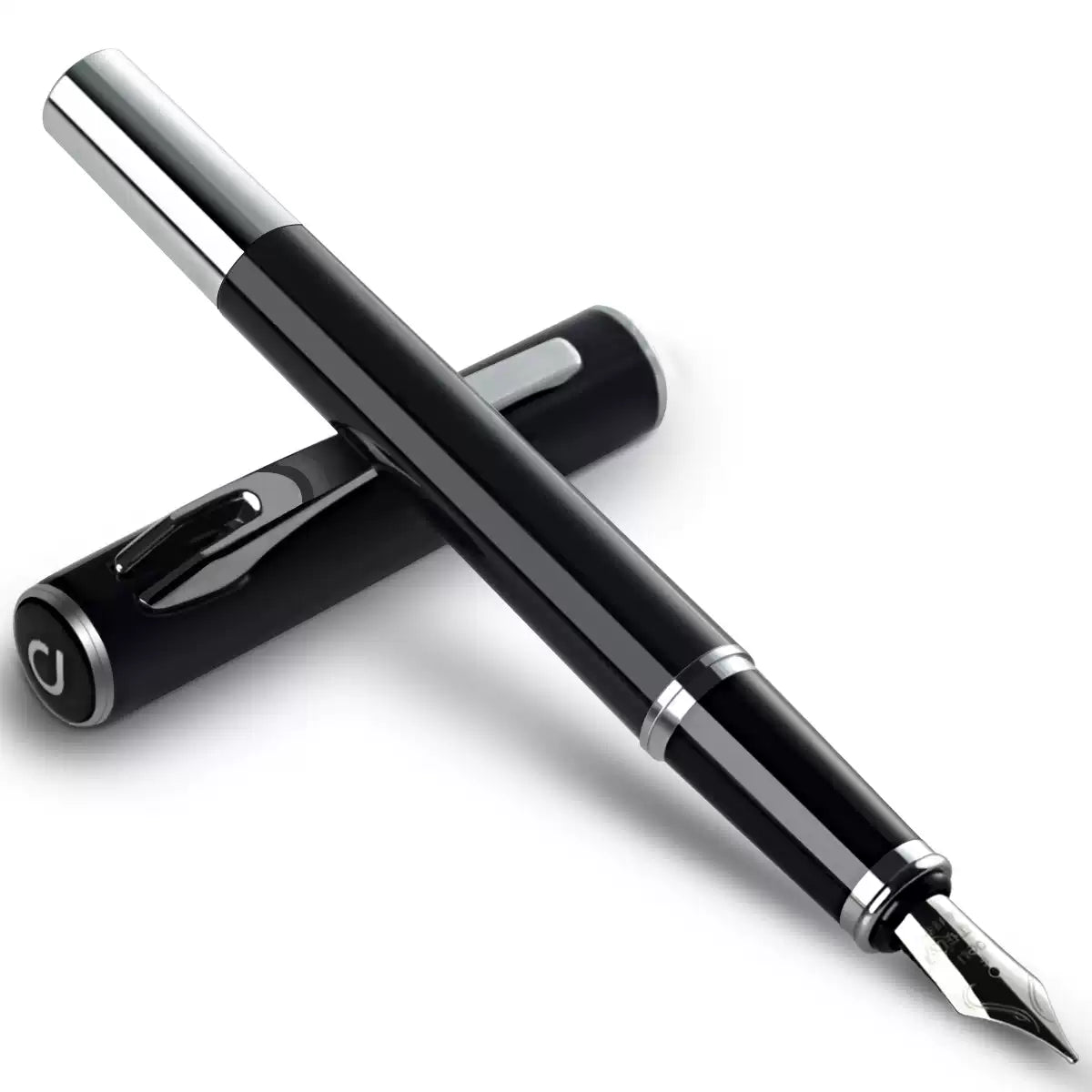 DELI Metheus All Metal Fountain Pen Fine Nib Black